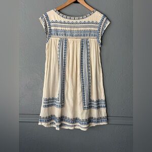 Star Mela | embroidered | tunic | mini dress | cotton | m